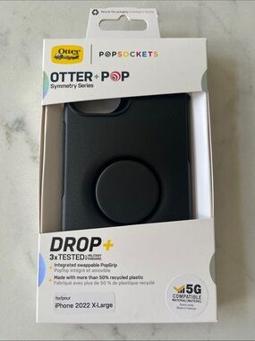 OtterBox Otter + Pop Symmetry Series Case for iPhone 14 Plus - Black
